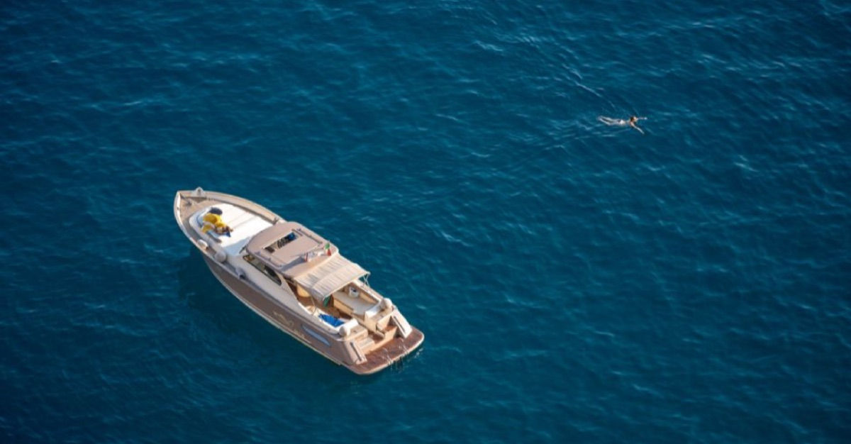 Day-boat, turquoise water